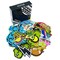 Assorted 60pcs or 70pcs Random Iron-On Decorative Patches for Clothing and Accessories - Perfect for Jackets, Hats, Backpacks, and Jeans